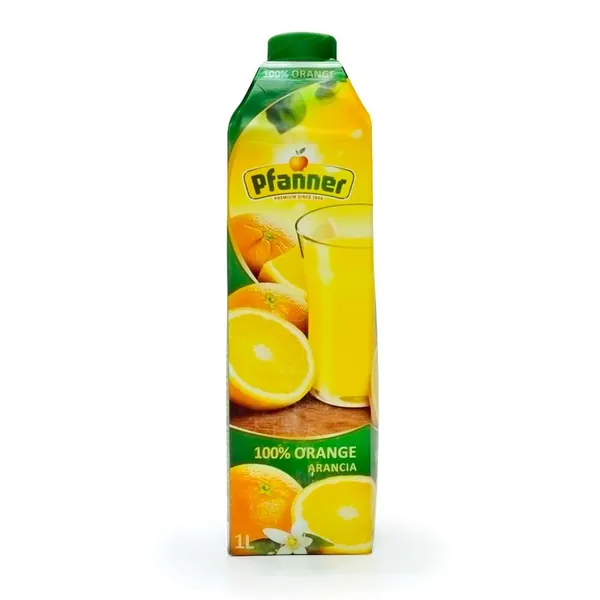 Pfanner Orange Juice 1L — hurtowo, napoje i energetyki, Francoalva Sp. z o.o., Warszawa